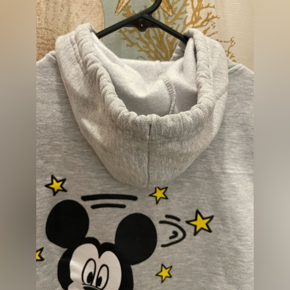 Disney Mickey Mouse Grey XS 0-2 Hoodie Sweatshirt Cotton Stars Lounge Wear Fall - Picture 8 of 9